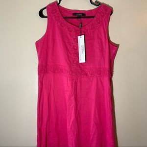 NWT Midi Coupé Pink Lace Dress Sleeveless
